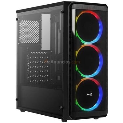 AEROCOOL SEMITORRE SI-5200 ARGB ATX CRISTAL 3X12CM, ORIGINAL DE LA MARCA AEROCOOL